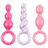Satisfyer Booty Call - analpluggsset - 3 delar - färgglada