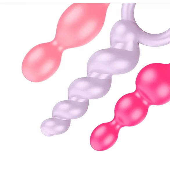 Satisfyer Booty Call - analpluggsset - 3 delar - färgglada