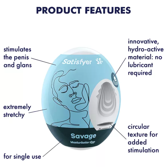 Satisfyer Egg Savage - äggmasturbator - enstaka styck