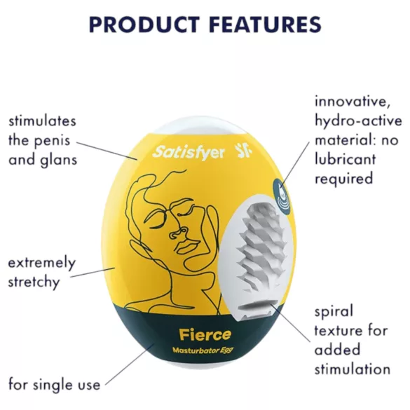 Satisfyer Egg Fierce - äggmasturbator - onaniägg - 1 st