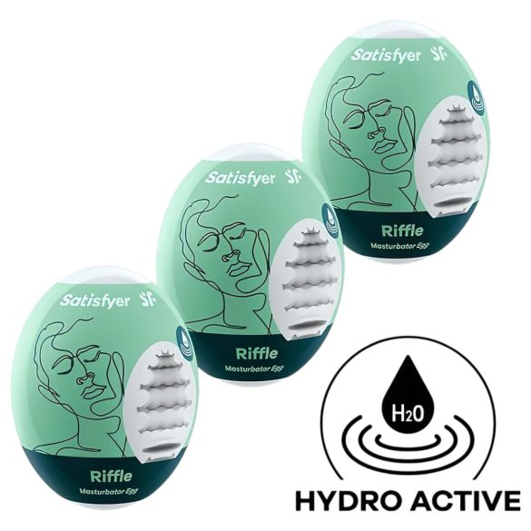 Satisfyer Egg Riffle - onanitägg set 3-pack - masturbator för män