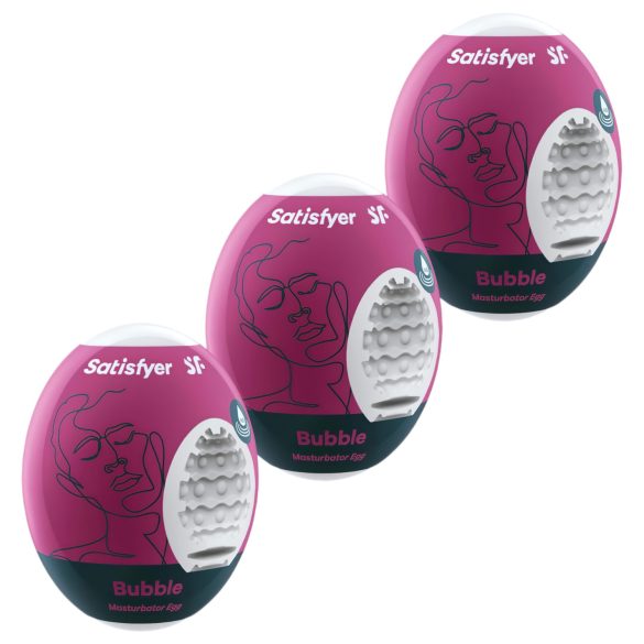 Satisfyer Egg Bubble - onanitägg - 3-pack