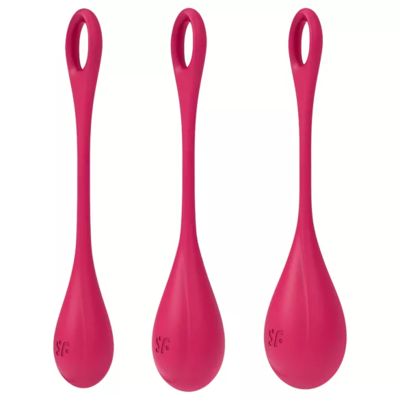 Satisfyer - geishakulor set - 3 delar - röd