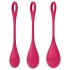 Satisfyer - geishakulor set - 3 delar - röd
