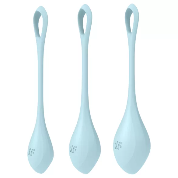 Satisfyer - geishakulor set - 3 delar - blå