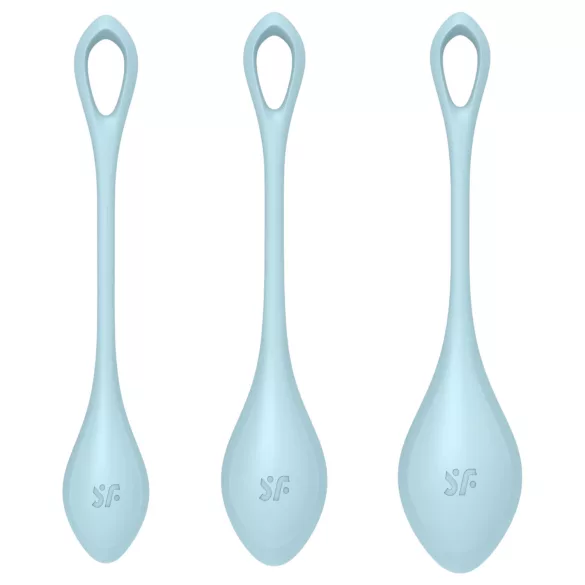 Satisfyer - geishakulor set - 3 delar - blå