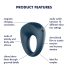 Satisfyer Power Ring - vattentät vibrerande penisring (grå)