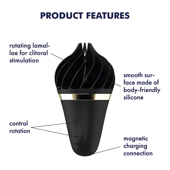 Satisfyer Sweet Treat - uppladdningsbar, roterande klitorisstimulator (svart)