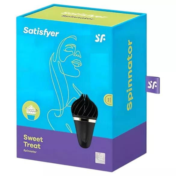 Satisfyer Sweet Treat - uppladdningsbar, roterande klitorisstimulator (svart)