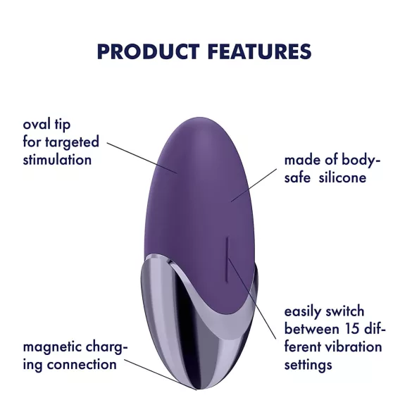 Satisfyer Purple Pleasure - uppladdningsbar klitorisstimulator (lila)