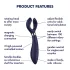 Satisfyer Endless Fun - parvibrator - uppladdningsbar vattentät - blå
