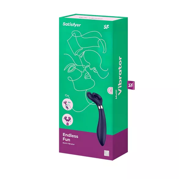 Satisfyer Endless Fun - parvibrator - uppladdningsbar vattentät - blå