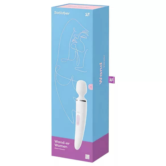 Satisfyer Wand-er Woman - vattentålig massagevibrator (vit)