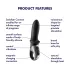 Satisfyer Hot Passion - App-styrd värmande analvibrator (svart)