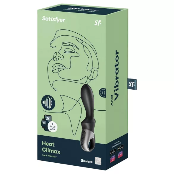 Satisfyer Heat Climax - App-styrd värmande analvibrator (svart)
