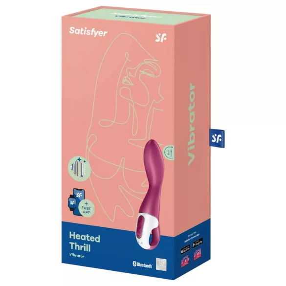 Satisfyer Heated Thrill - App-styrd uppvärmd vibrator (röd)