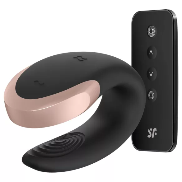 Satisfyer Double Love - Parvibrator med app- och fjärrkontroll (svart)