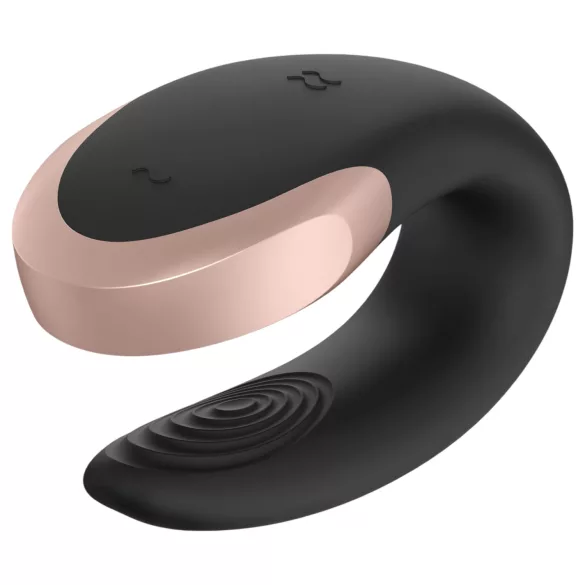 Satisfyer Double Love - Parvibrator med app- och fjärrkontroll (svart)