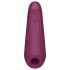 Satisfyer Curvy 1+ - lufttryck vibrator för klitoris - röd - appstyrd