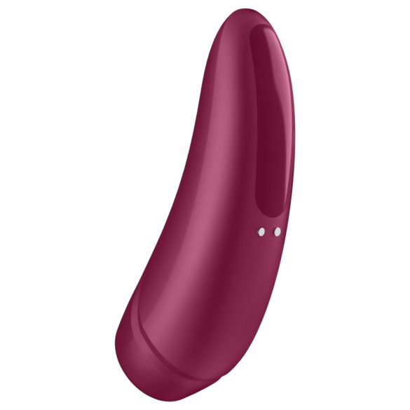 Satisfyer Curvy 1+ - lufttryck vibrator för klitoris - röd - appstyrd