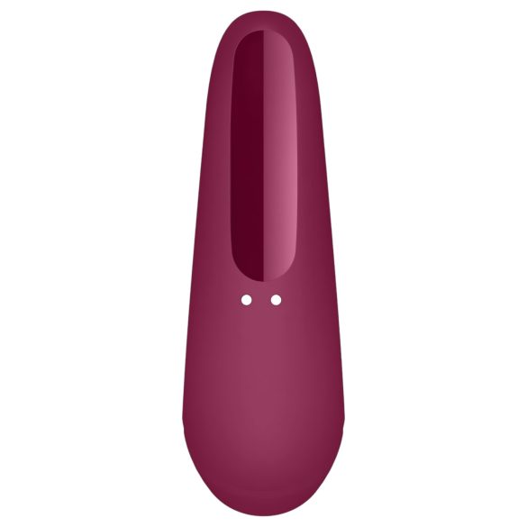 Satisfyer Curvy 1+ - lufttryck vibrator för klitoris - röd - appstyrd