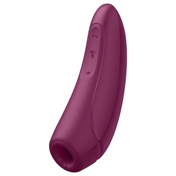 Satisfyer Curvy 1+ - lufttryck vibrator för klitoris - röd - appstyrd