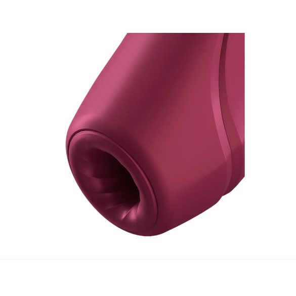 Satisfyer Curvy 1+ - lufttryck vibrator för klitoris - röd - appstyrd