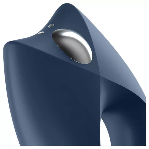 Satisfyer Royal One - App-styrd vibrerande peniskringla för män (blå)