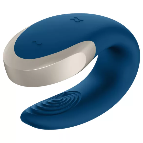 Satisfyer Double Love - App-styrd parvibrator (blå)