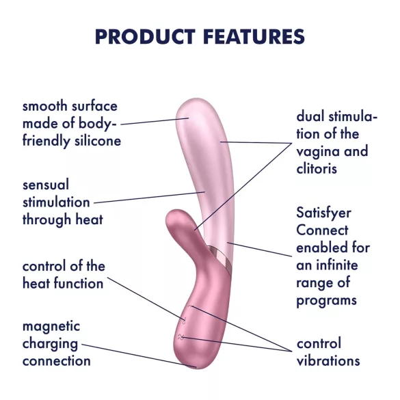 Satisfyer Hot Lover - vibrator med värmefunktion - rosa