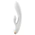 Satisfyer Double Flex - App-styrd vibrator med klitorisklämmor (vit)