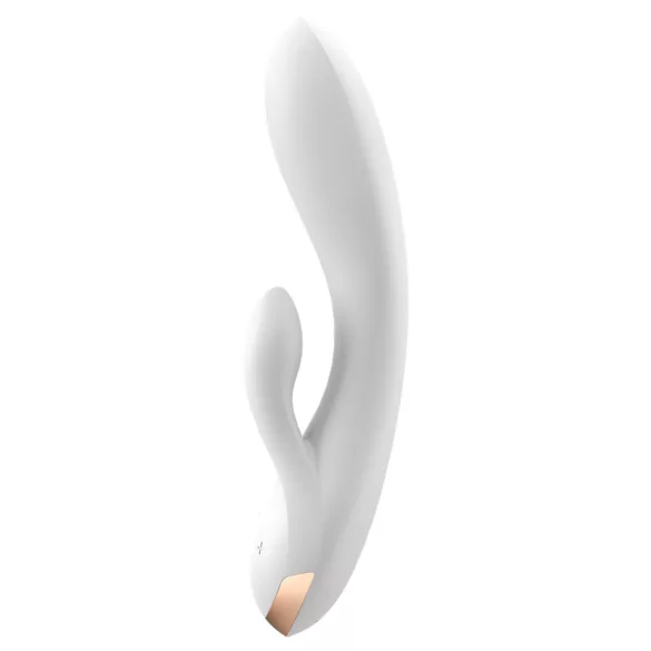 Satisfyer Double Flex - App‑styrd vibrator med klitorisstimulator (vit)