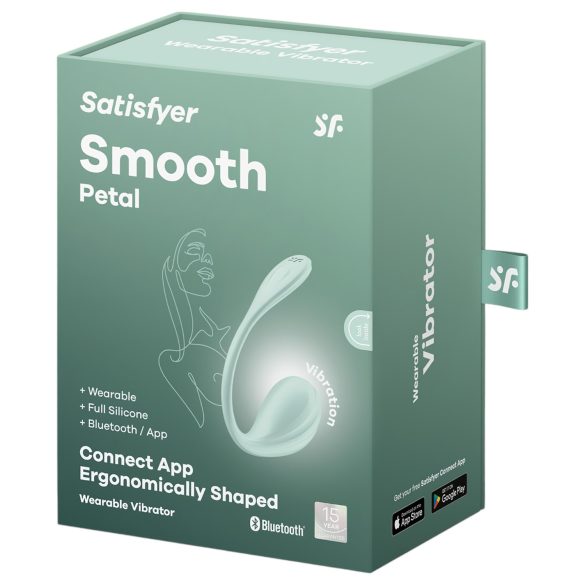 Satisfyer Smooth Petal - smart vibrerande ägg (grön)