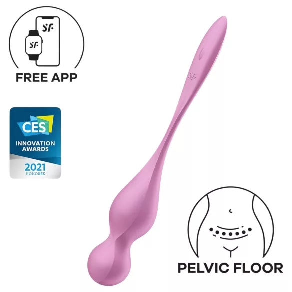 Satisfyer Love Birds 1 - App-styrd vibrerande geishakula (rosa)