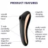 Satisfyer Dual Kiss - vibrator för vagina och klitoris - uppladdningsbar - svart