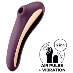   Satisfyer Dual Kiss - vibrator för klitoris och vagina - 2-i-1 - lila