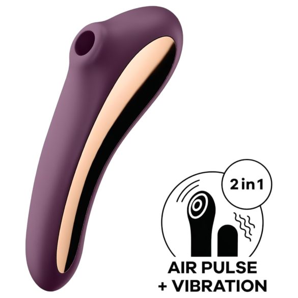 Satisfyer Dual Kiss - 2i1, vaginal- och klitorisvibrator (lila)