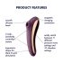 Satisfyer Dual Kiss - 2i1, vaginal- och klitorisvibrator (lila)