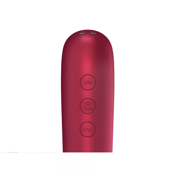 Satisfyer Dual Love - klitoris- och vaginalvibrator - smart funktion - röd