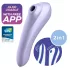 Satisfyer Dual Pleasure - lufttrycksvibrator och vibrator - lila