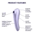 Satisfyer Dual Pleasure - lufttrycksvibrator och vibrator - lila