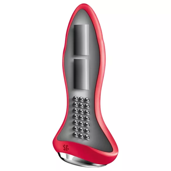 Satisfyer Rotator Plug 1 - pärlformad analvibrator (röd)