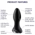 Satisfyer Rotator Plug 2 - pärlformad analvibrator (svart)