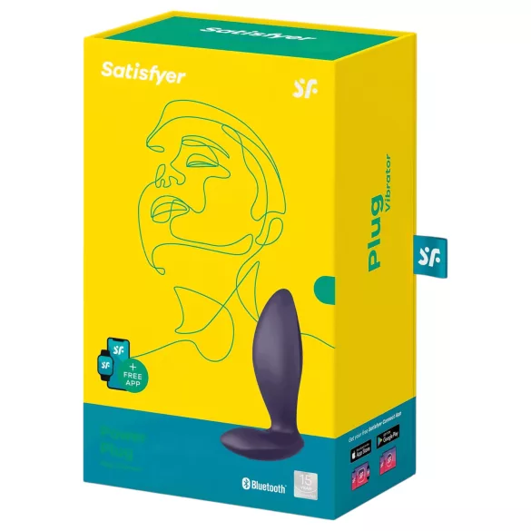 Satisfyer - analplugg med vibrator - appstyrd - silikon lila
