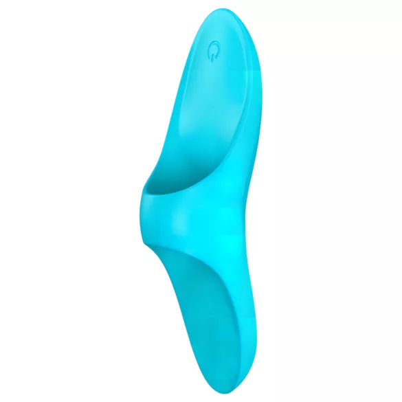 Satisfyer - fingervibrator - uppladdningsbar, vattentät - turkos