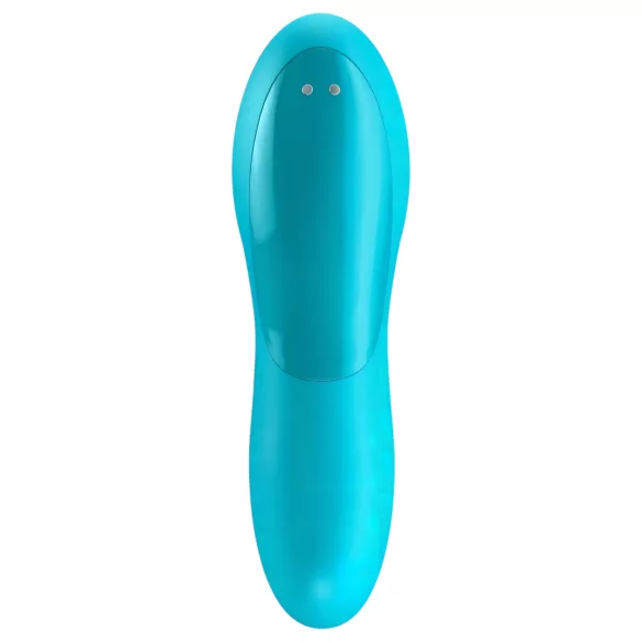 Satisfyer - fingervibrator - uppladdningsbar, vattentät - turkos