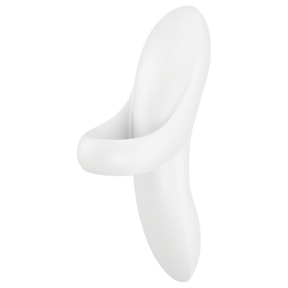 Satisfyer Bold Lover - uppladdningsbar fingervibrator - vattentät - vit