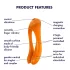 Satisfyer Candy Cane - uppladdningsbar vattentät dubbel vibrator - orange