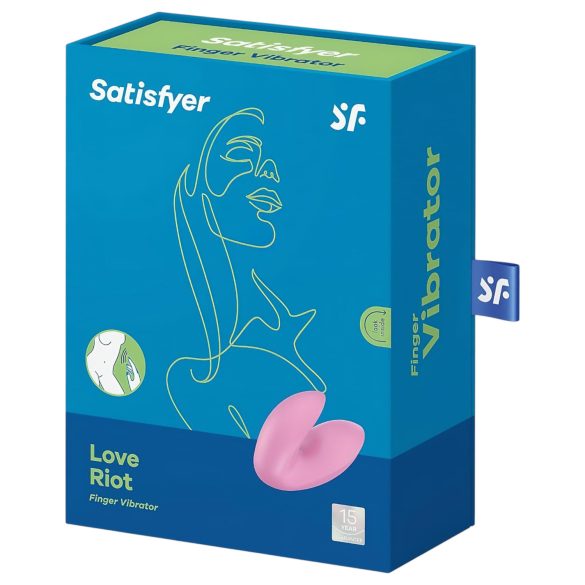 Satisfyer Love Riot - uppladdningsbar, vattentät fingervibrator (rosa)