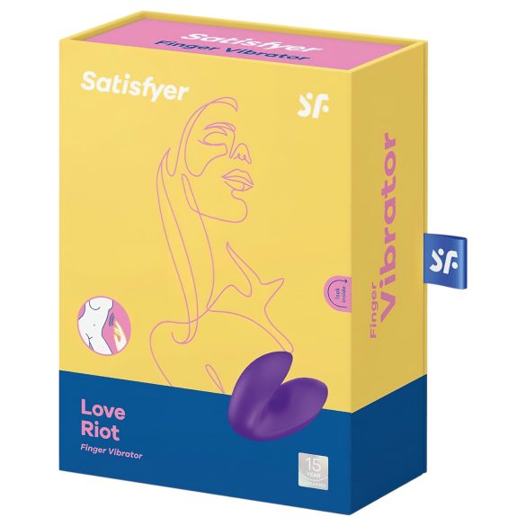 Satisfyer Love Riot - uppladdningsbar vattentät fingervibrator lila
